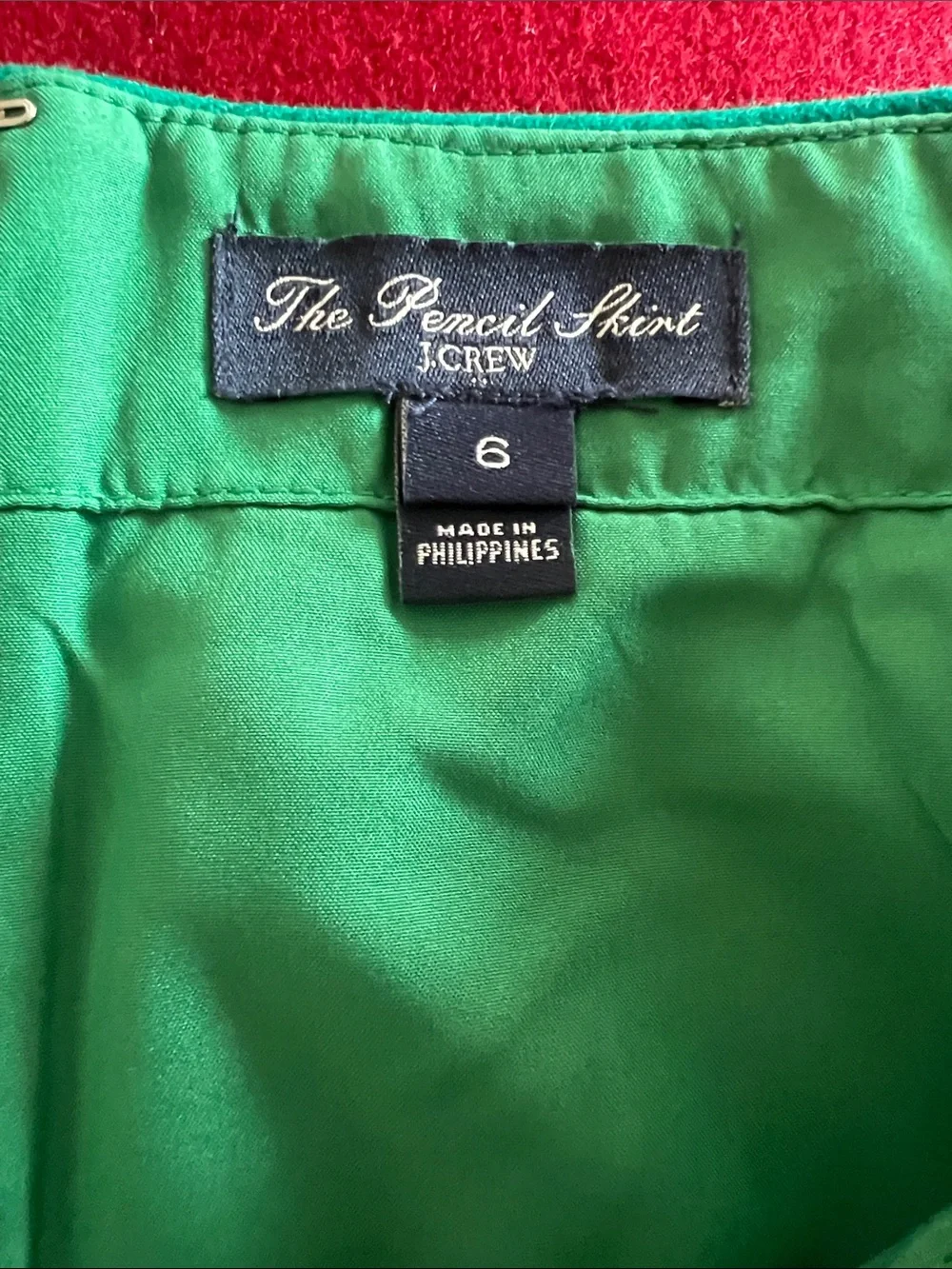 J. Crew Teal Wool Pencil Skirt